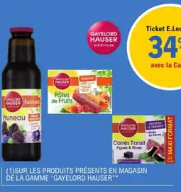 E.Leclerc "GAYELORD HAUSER" Sur les produits présents en magasin dé la gamme offre
