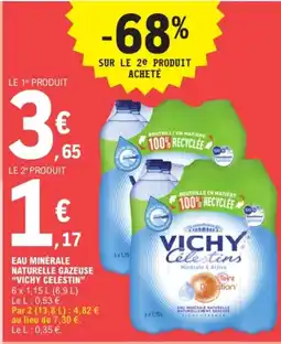 E.Leclerc "VICHY CELESTIN" Eau minérale naturelle gazeuse offre