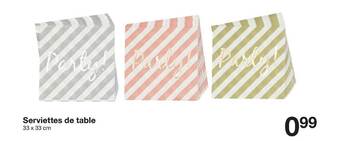Zeeman Serviettes De Table offre