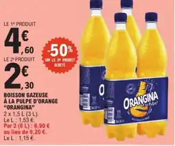 E.Leclerc "ORANGINA" Boisson gazeuse à la pulpe d'orange offre