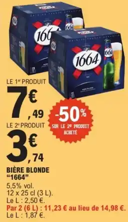 E.Leclerc 1664 Bière blonde offre