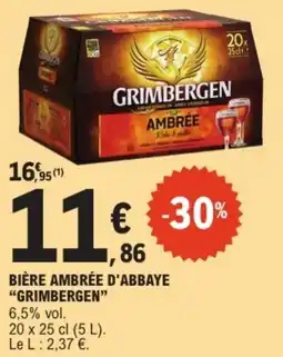 E.Leclerc "GRIMBERGEN" Bière ambrée d'abbaye offre