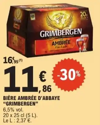 E.Leclerc "GRIMBERGEN" Bière ambrée d'abbaye offre