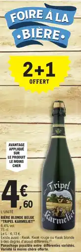 E.Leclerc "TRIPEL KARMELIET" Bière blonde belge offre