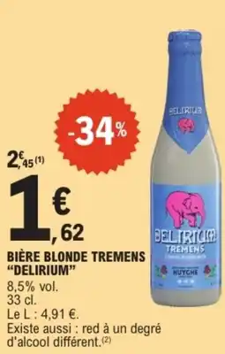 E.Leclerc "DELIRIUM" Bière blonde tremens offre