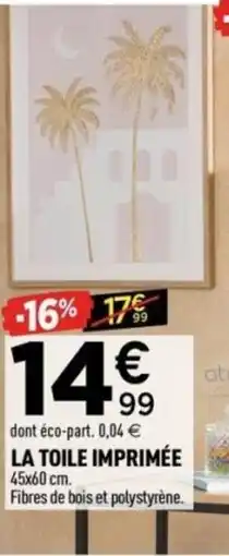 Centrakor La toile imprimée offre