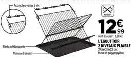 Centrakor L'égouttoir 2 niveaux pliable offre