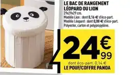 Centrakor Dle pouf coffre panda offre
