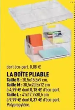 Centrakor La boîte pliable offre