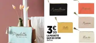 Centrakor La pochette gaze de coton offre
