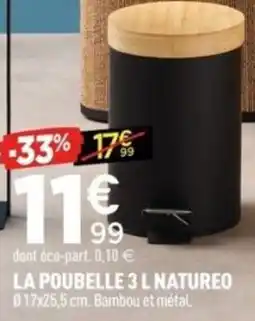 Centrakor La poubelle 3 l natureo offre