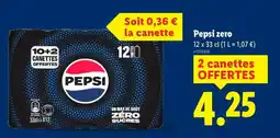 Lidl Pepsi zéro offre