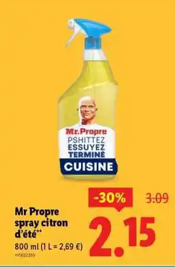 Lidl Mr Propre spray citron d'été offre