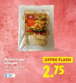 Lidl Plateau 12 mini nems porc offre