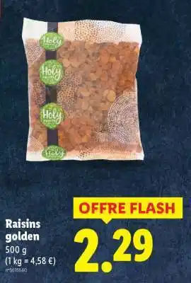 Lidl Raisins golden offre