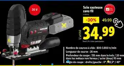 Lidl Scie sauteuse sans fil offre