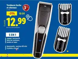 Lidl Tondeuse barbe et cheveux offre