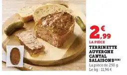 Super U Terrinette auvergne cantal offre