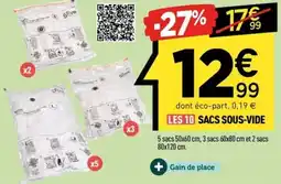 Centrakor Sacs sous vide offre