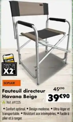 Narbonne accessoires Fauteuil directeur havana beige offre