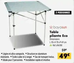 Narbonne accessoires Table pliante eco offre
