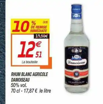 Rhum Blanc Agricole Damoiseau