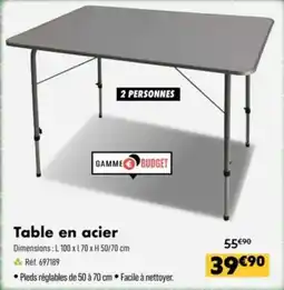 Narbonne accessoires Table en acier offre