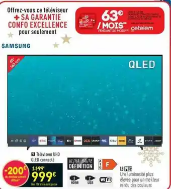Conforama Samsung Téléviseur Uhd Qled Connecté offre