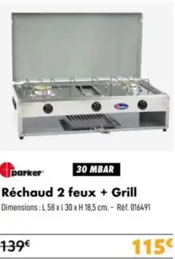 Narbonne accessoires Réchaud 2 feux grill offre