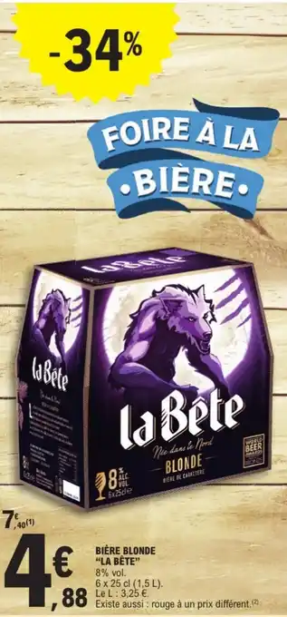 E.Leclerc "LA BÊTE" Bière blonde offre