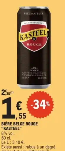 E.Leclerc "KASTEEL" Bière belge rouge offre
