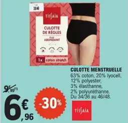 E.Leclerc TISSAIA Culotte menstruelle offre