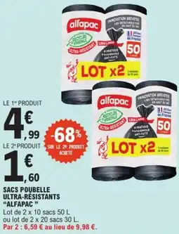 E.Leclerc "ALFAPAC" Sacs poubelle ultra-résistants offre