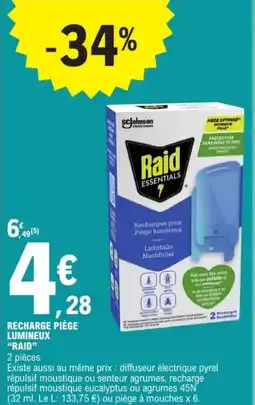 E.Leclerc "RAID" Recharge piège lumineux offre
