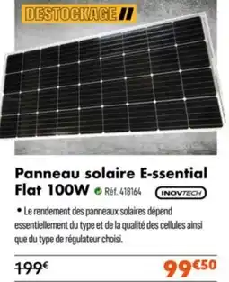 Narbonne accessoires Panneau solaire e ssential flat 100w offre