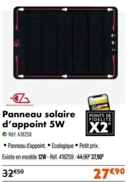 Narbonne accessoires Panneau solaire d'appoint 5w offre