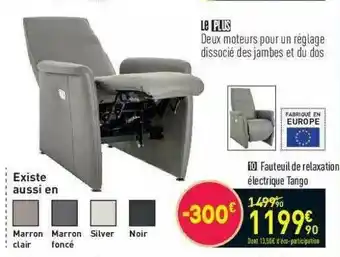 Conforama Fauteuil De Relaxation électrique Tango offre