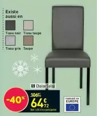 Conforama Chaise Salsa offre