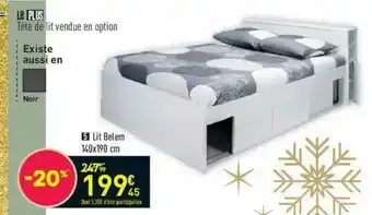 Conforama Lit Belem 140x190 Cm offre