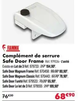 Complément de serrure safe door frame