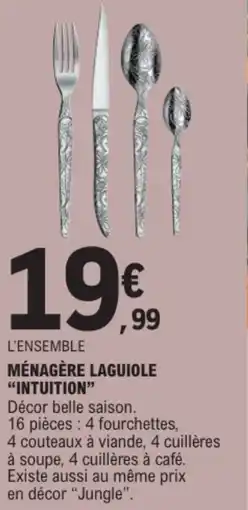 E.Leclerc Ménagère laguiole "intuition" offre
