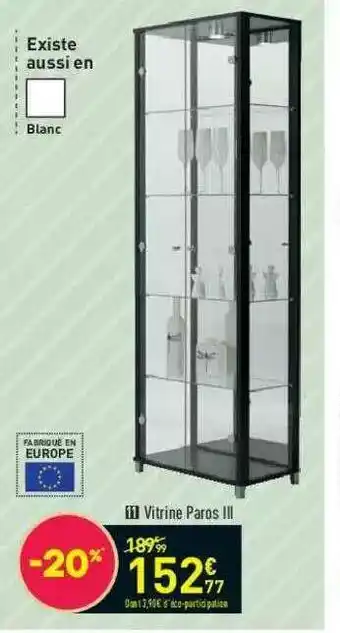 Conforama Vitrine Paros Iii offre