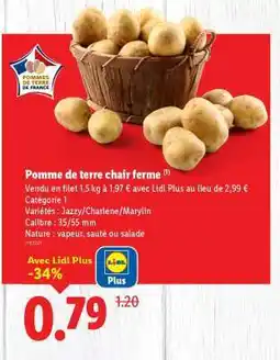 Lidl Pomme de terre chair ferme offre