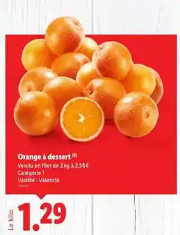 Lidl Orange à dessert offre