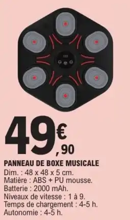 E.Leclerc Panneau de boxe musicale offre