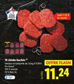Lidl 16 steaks hachés offre