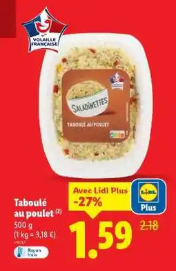 Lidl Taboulé au poulet offre
