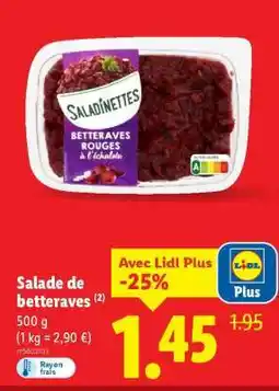 Lidl Salade de betteraves offre