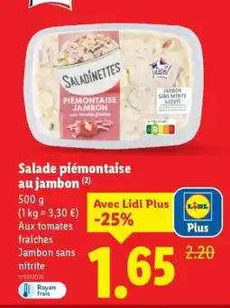 Lidl Salade piémontaise au jambon offre