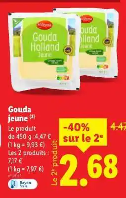 Lidl GOUDA JEUNE offre